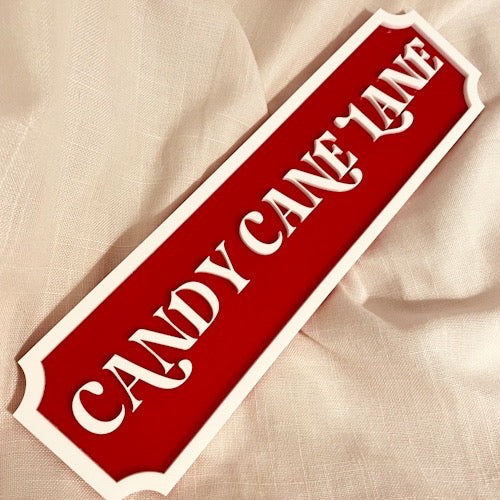 Candy Cane Lane Sign