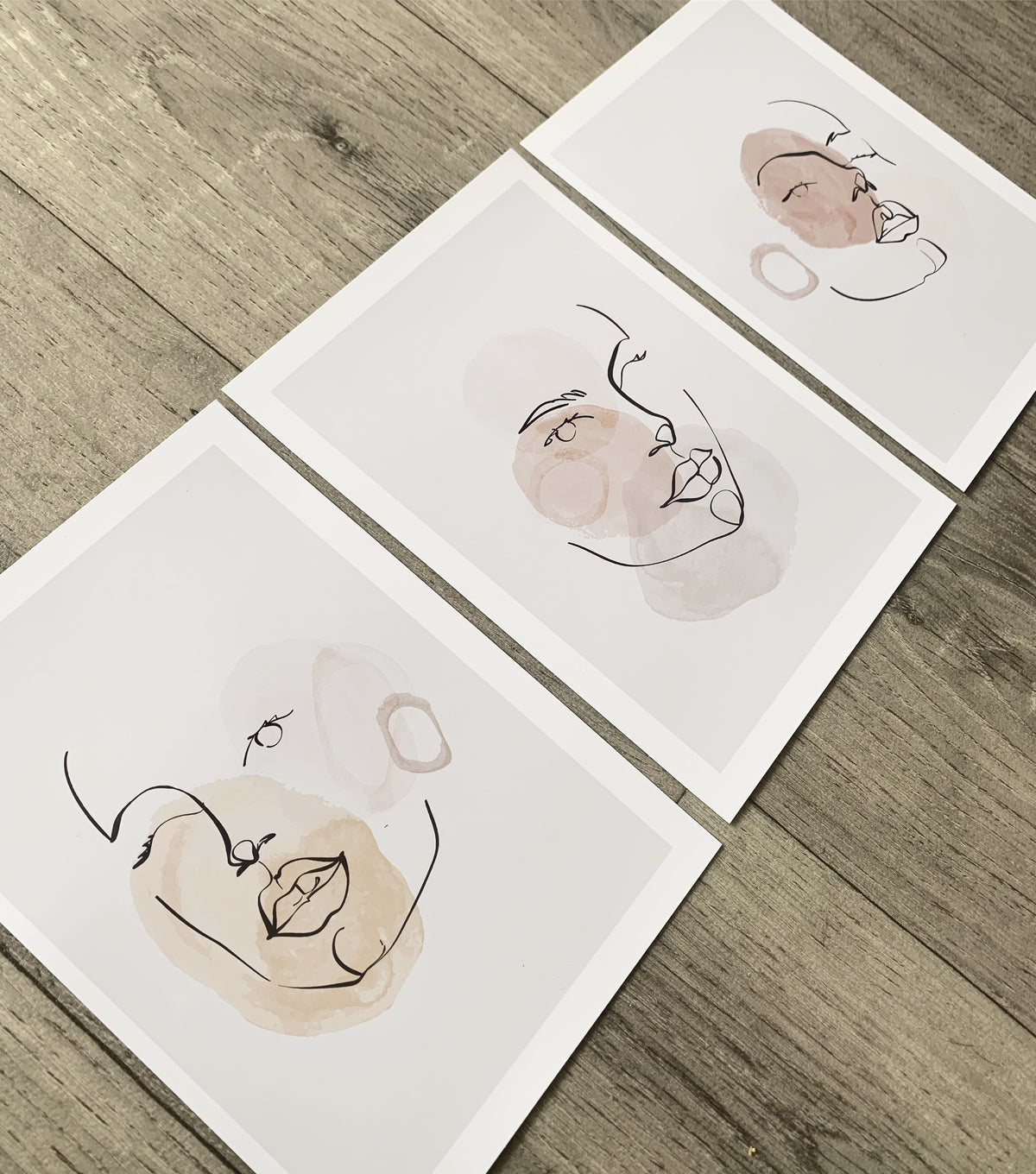 Line drawing face Print