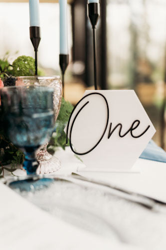Table Number sign
