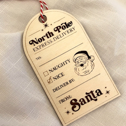 Personalised Christmas gift tag
