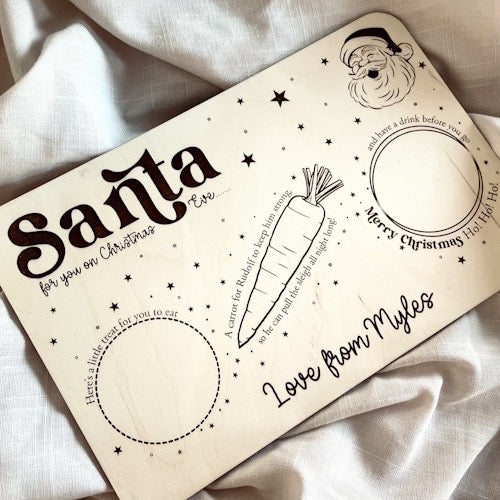 (Personalised  Santa Christmas Eve Board