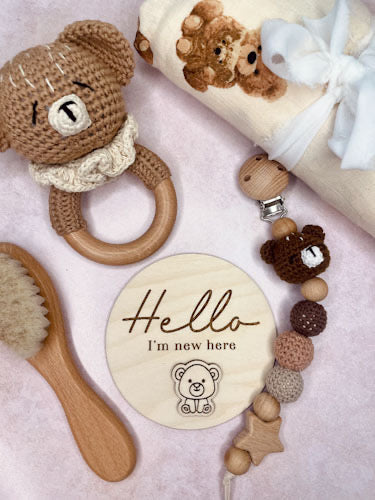 Teddy Bear Crochet Gift Set