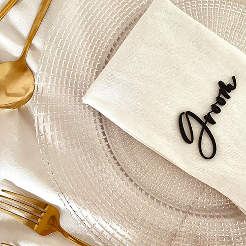 Acrylic name place setting