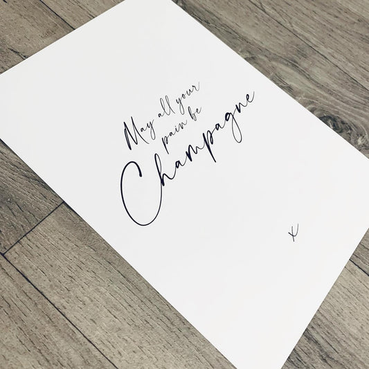 Champagne Print