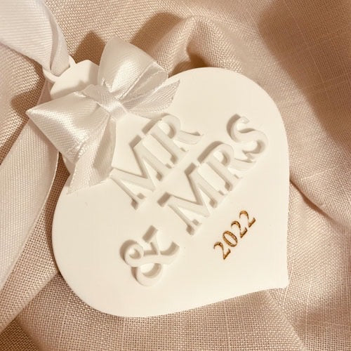 Mr & Mrs Christmas tree ornament