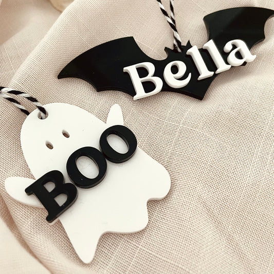 Halloween treat bag tag