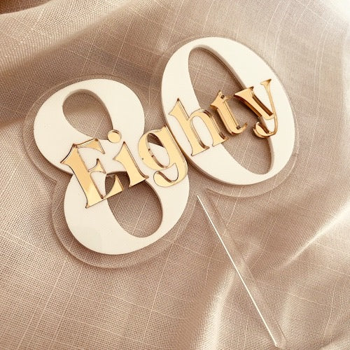 Age only Acrylic Double layer cake topper