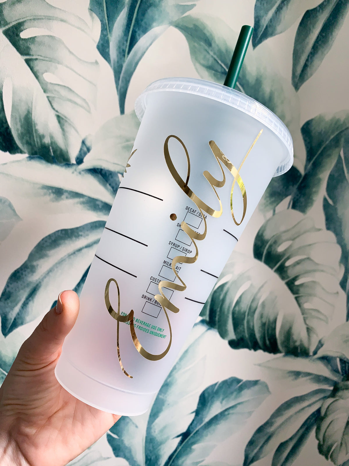 Starbucks Personalised gold Cold Cup