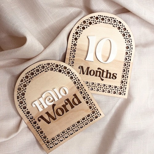 Rattan Baby Milestone Set